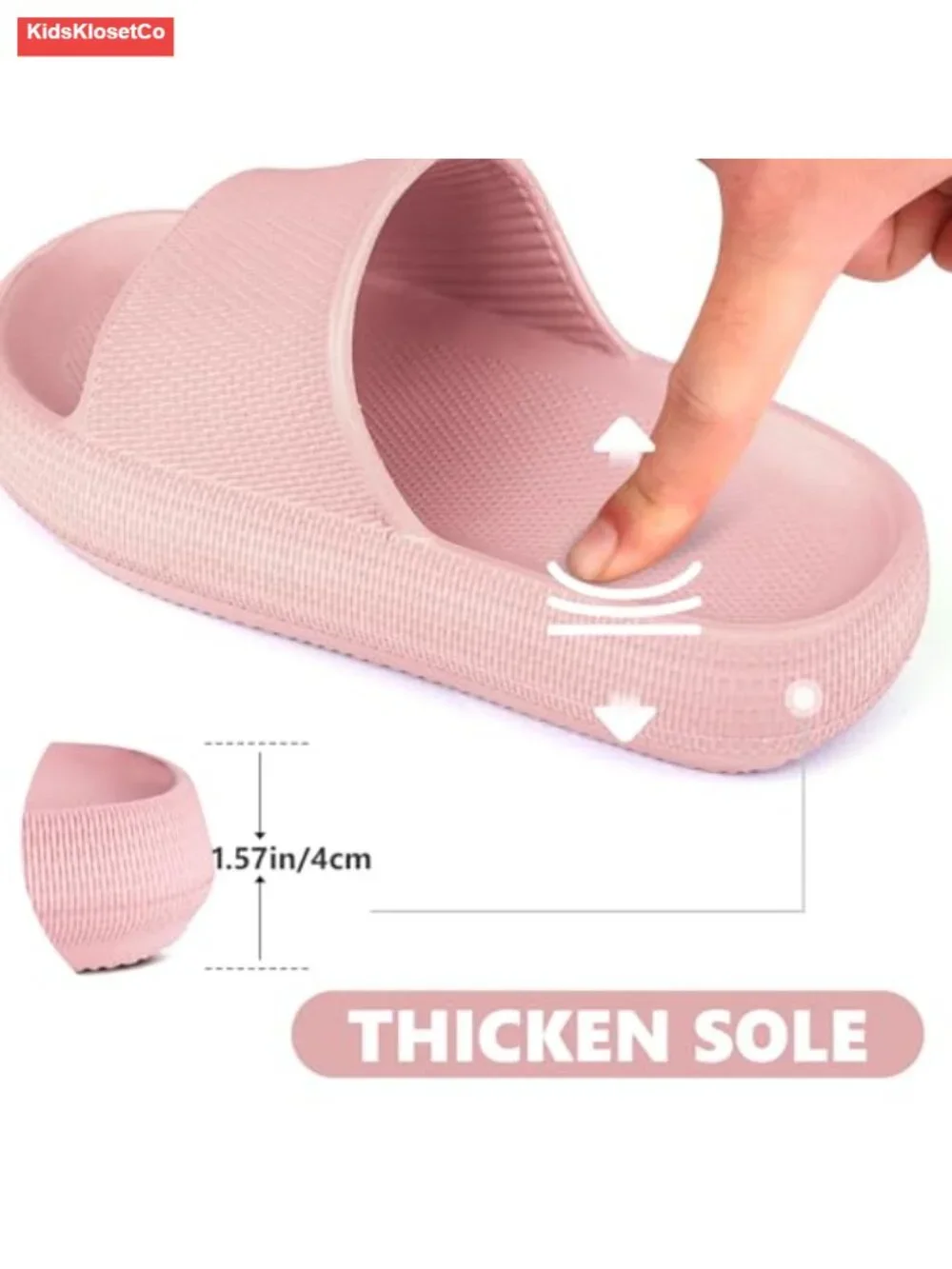 Cloud Slides Thick Sole Non-Slip Quick Drying Bathroom Shower Sandals Summer